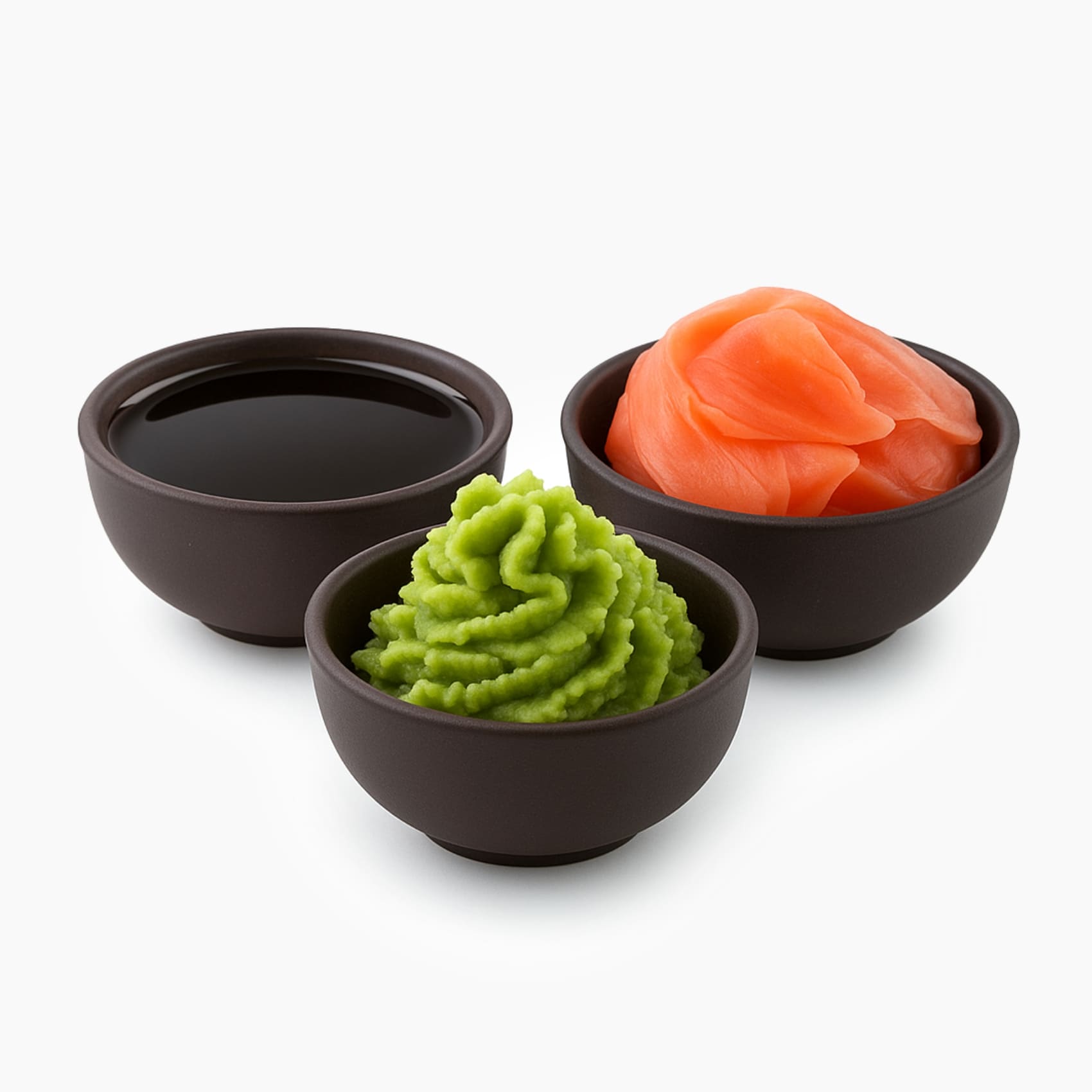 Васаби, имбирь, соевый соус