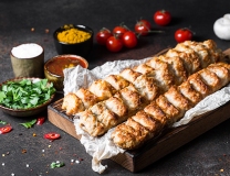 Люля-кебаб из курицы с грибами