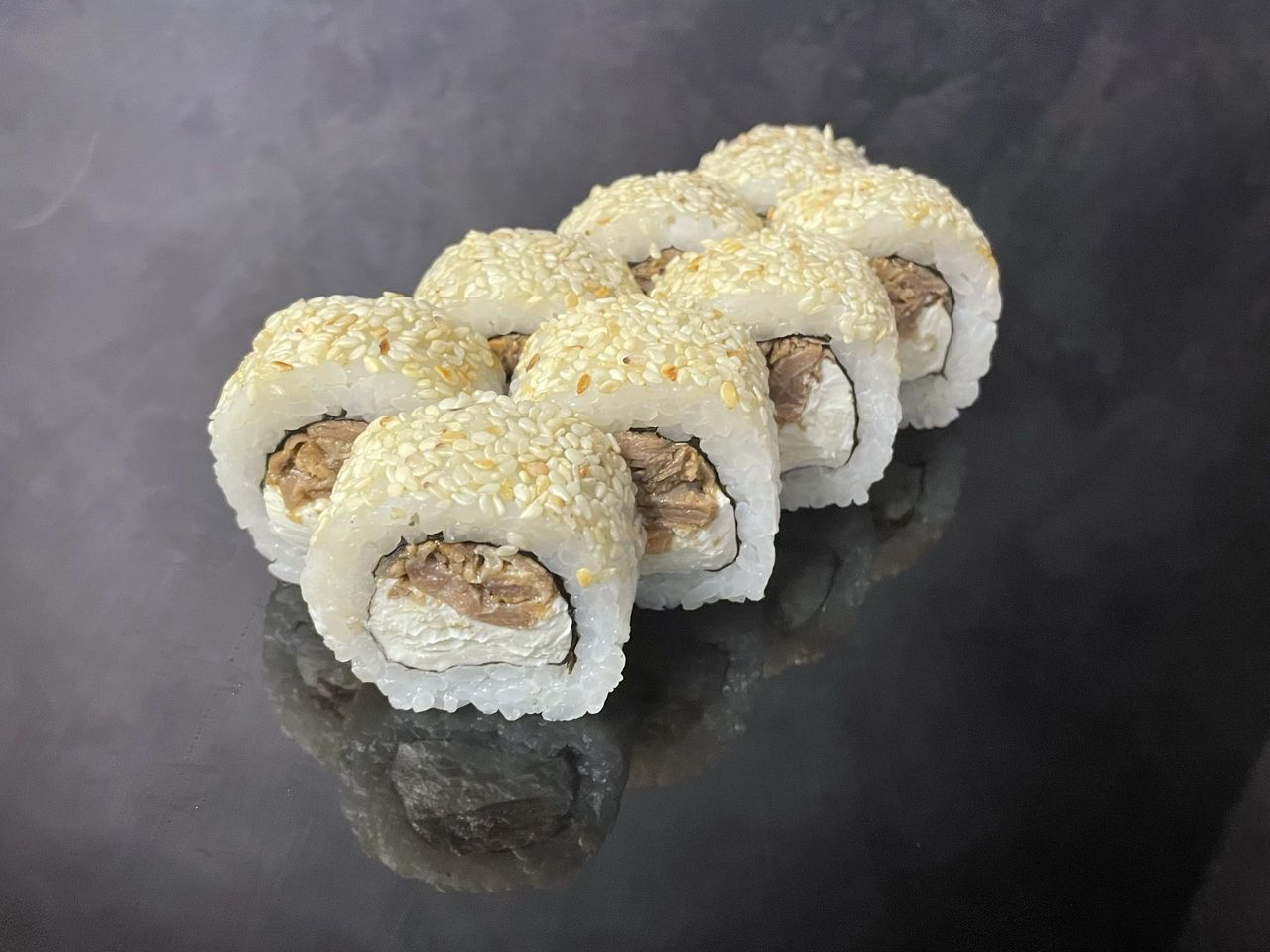 Лосось терияки в кунжуте