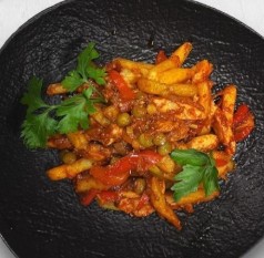 Фахитос из кур. Грудки с картоф.