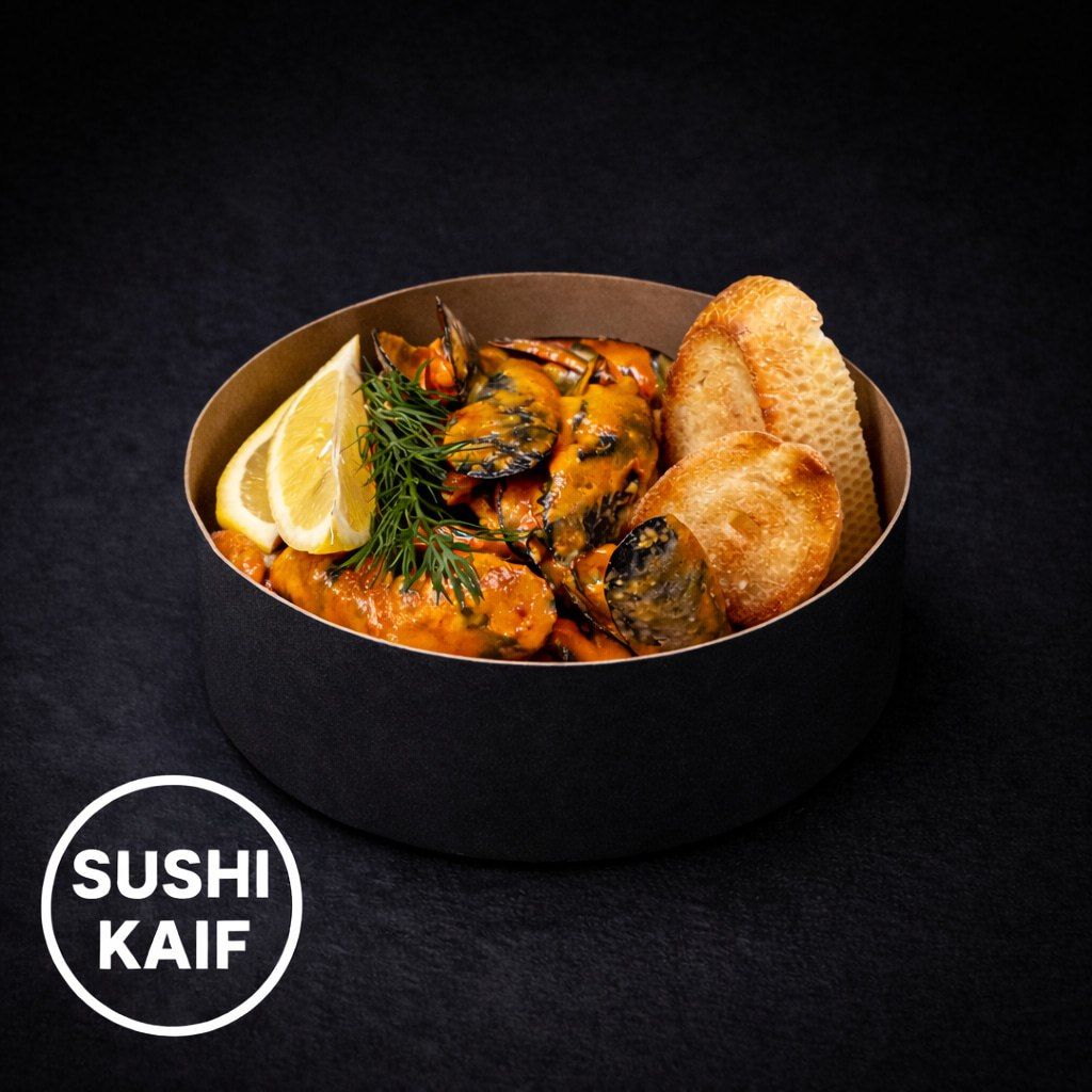 Мидии в соусе том ям