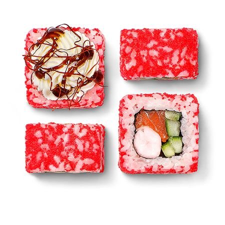 Унаги с лососем и креветкой