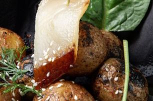 Мол. картофель запеченный с копч.шпиком