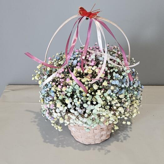 Гипсофила в корзине