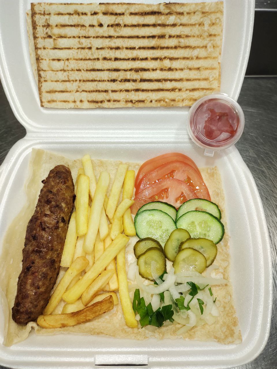 Люля-кебаб и картошка фри