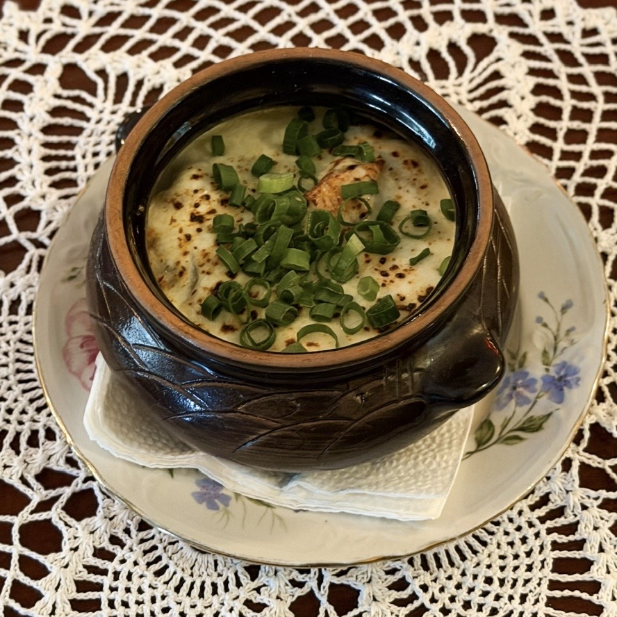 Лисички запеченные с сыром