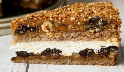 Торт банановый с карамелью