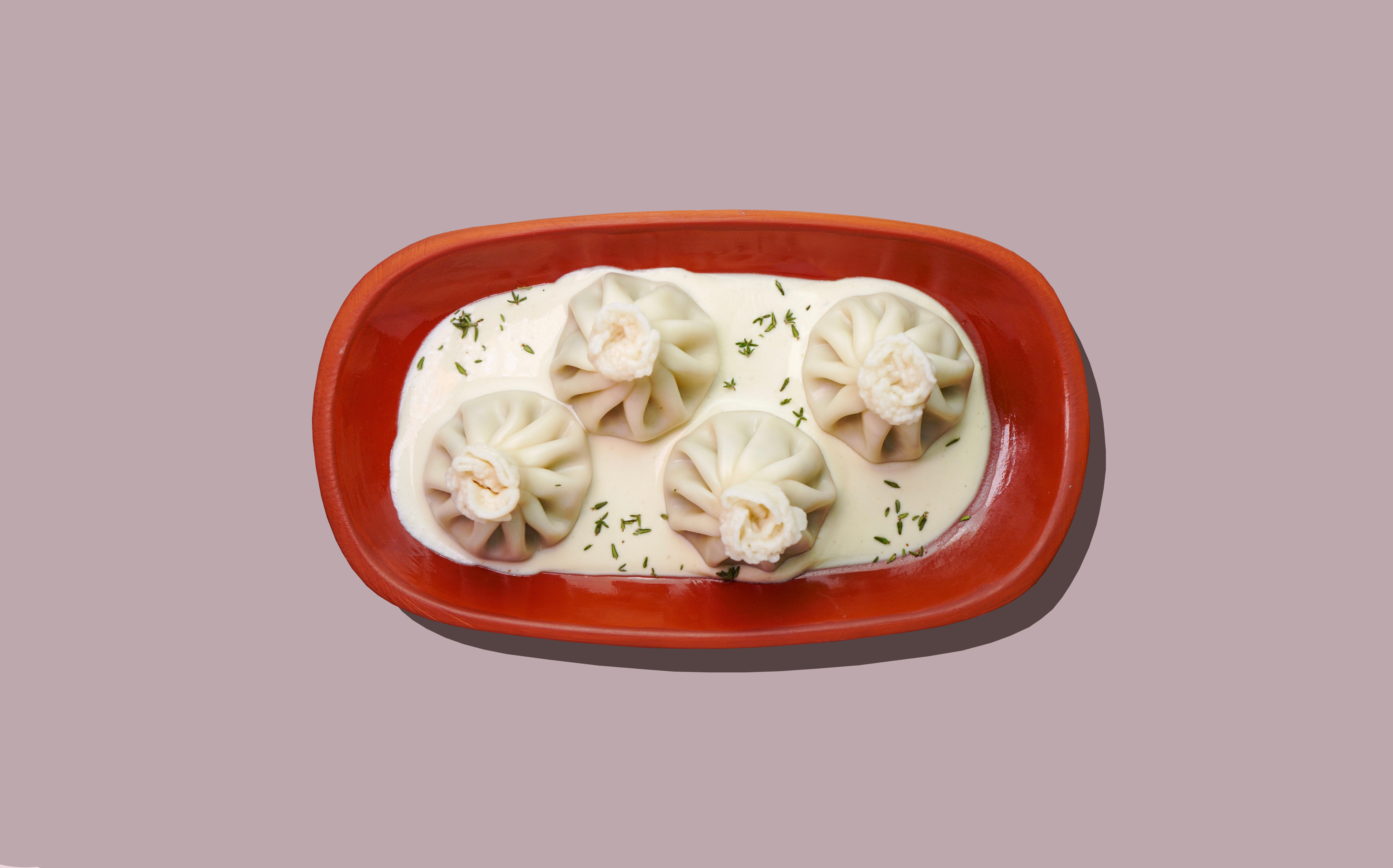 Мини хинкали с креветками