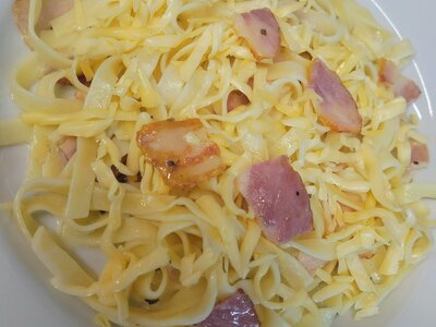 Паста карбонара от бабули