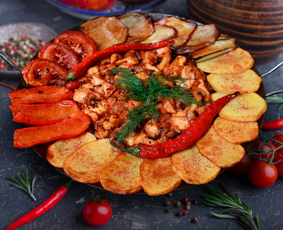 Садж из курицы на 2 персоны