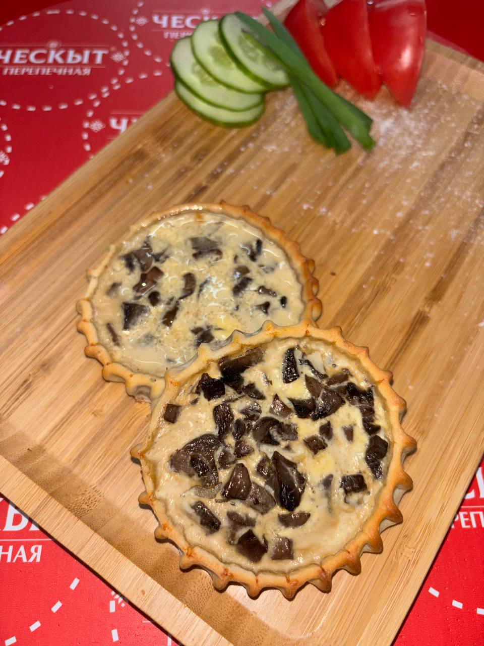 Перепечка с грибами