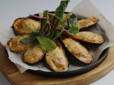 Мидии киви сливочные запечённые