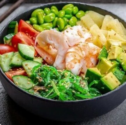 Premium поке с морскими креветками