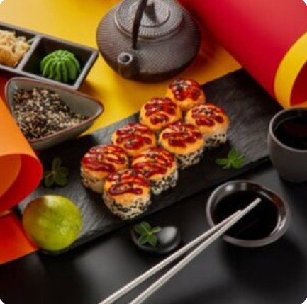 Запеченный с креветкой