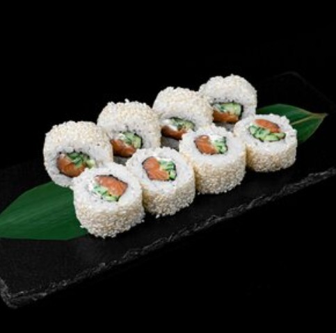 Лосось и огурец