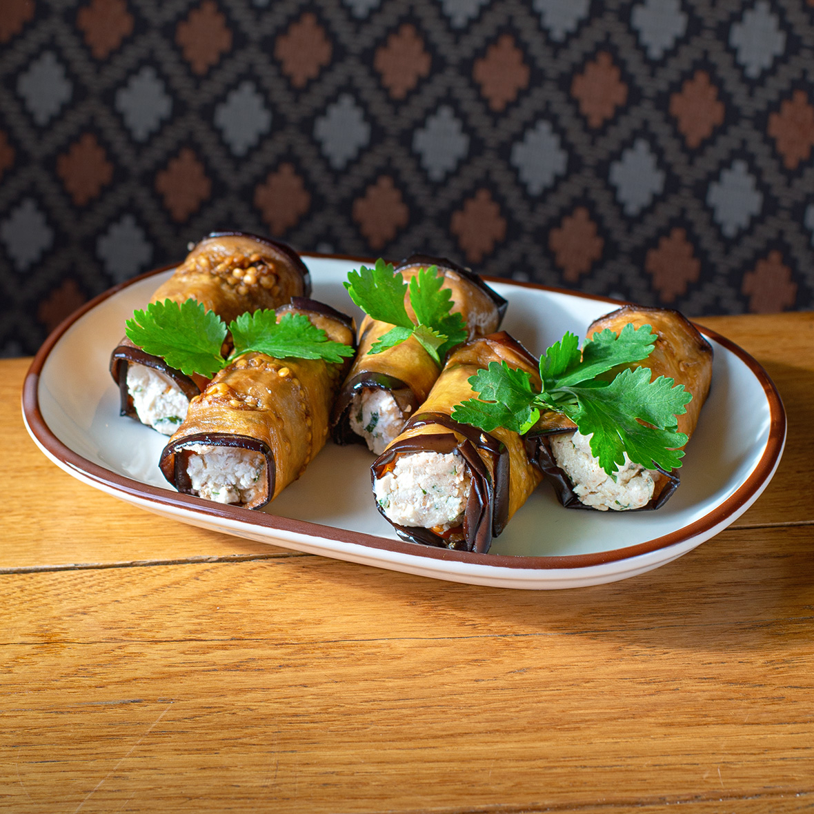 Рулетики из баклажанов