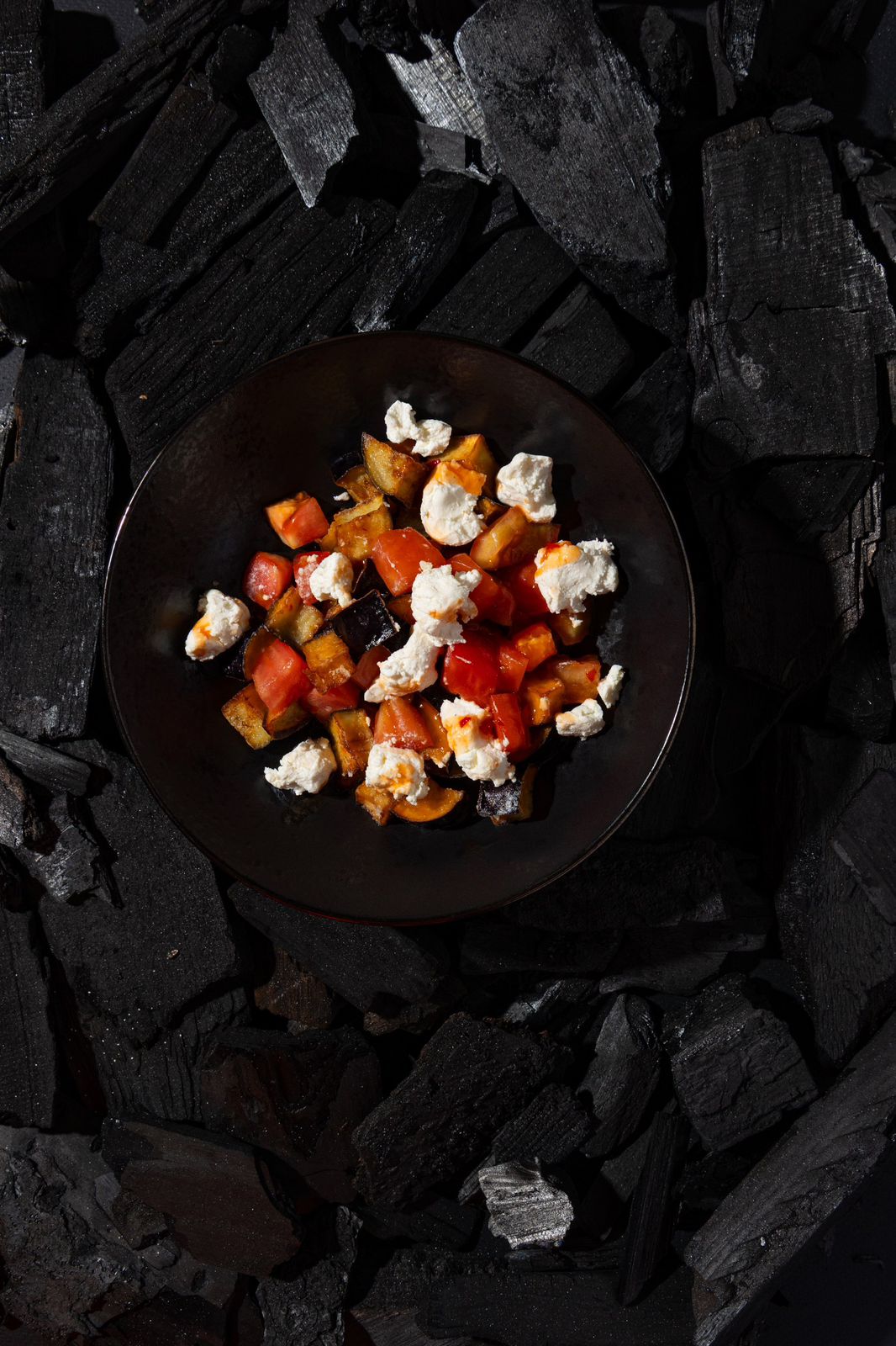 Салат с баклажаном и творожным сыром