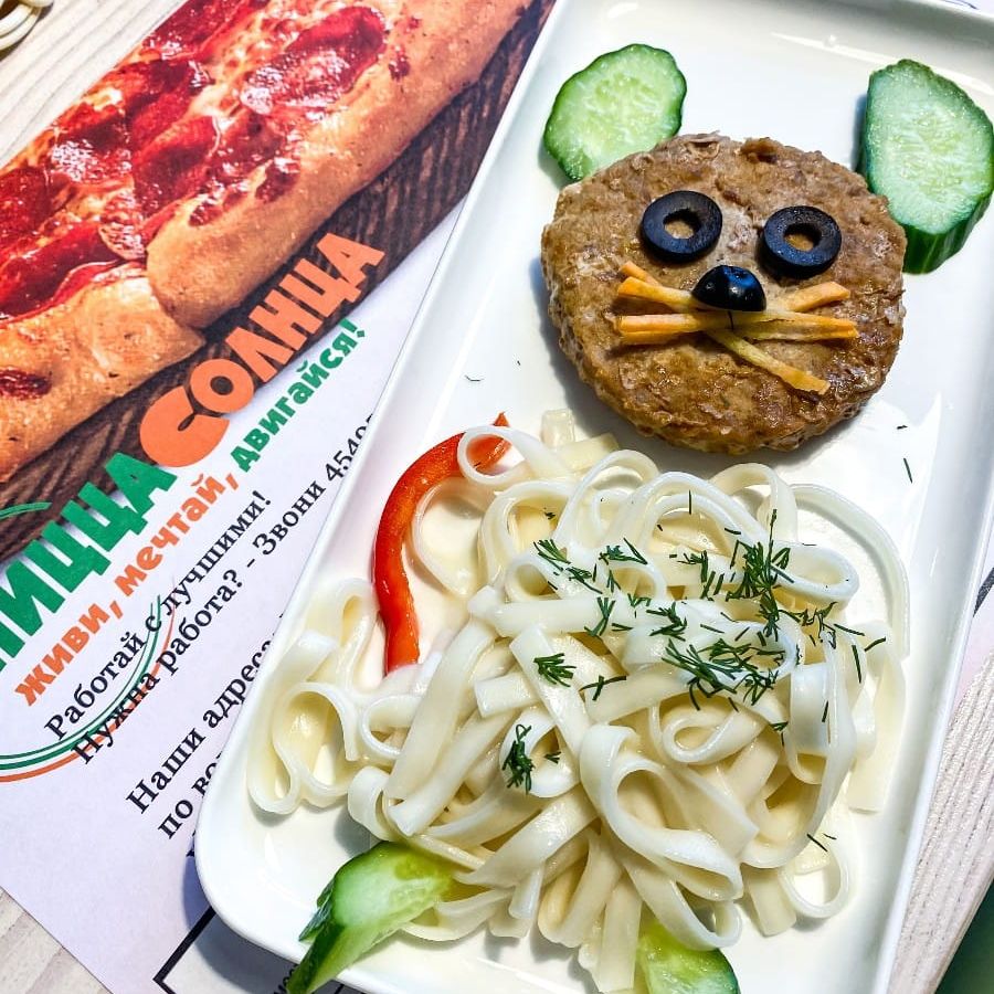 Котлетка с пшеничной лапшой