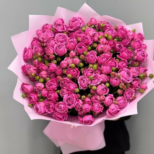 Мега вау,букет с пионовидными розами 