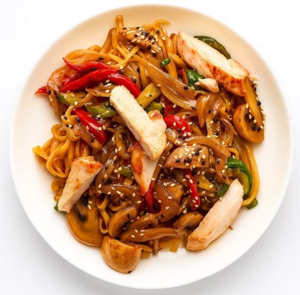 Удон с курицей