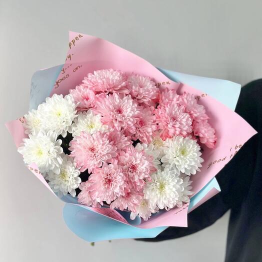 Букет «Микс» из кустовых хризантем