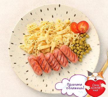 Аппетитные сосиски с макарошками