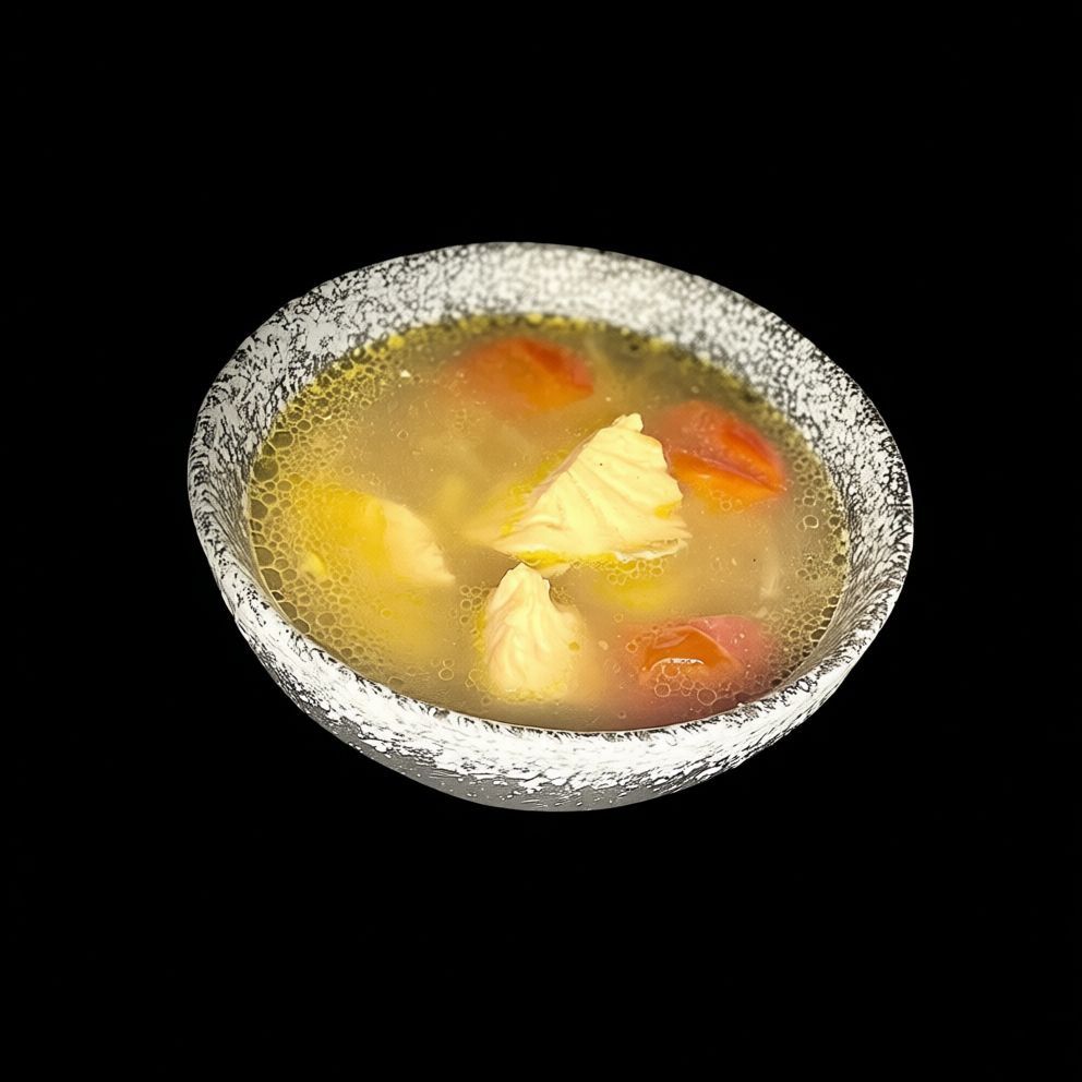 Уха с белой и красной рыбой