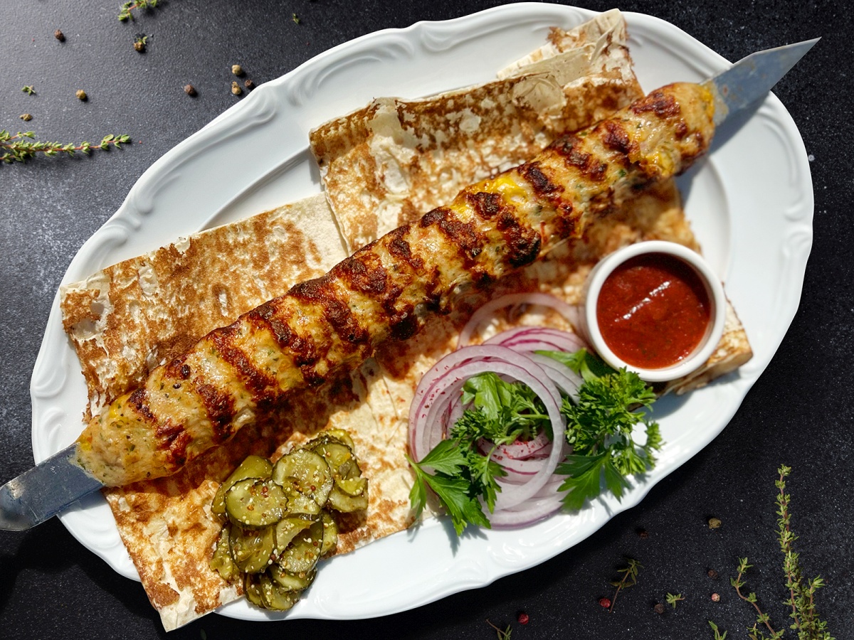 Кебаб из цыпленка с сыром Чеддер