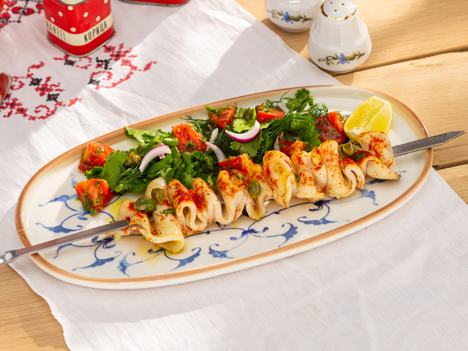 Шашлык из кальмара