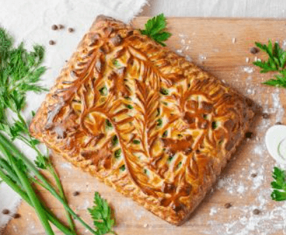 Пирог с зелёным луком