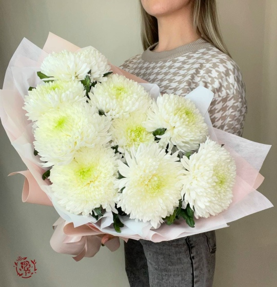 Букет одноголовых хризантем (9 шт)
