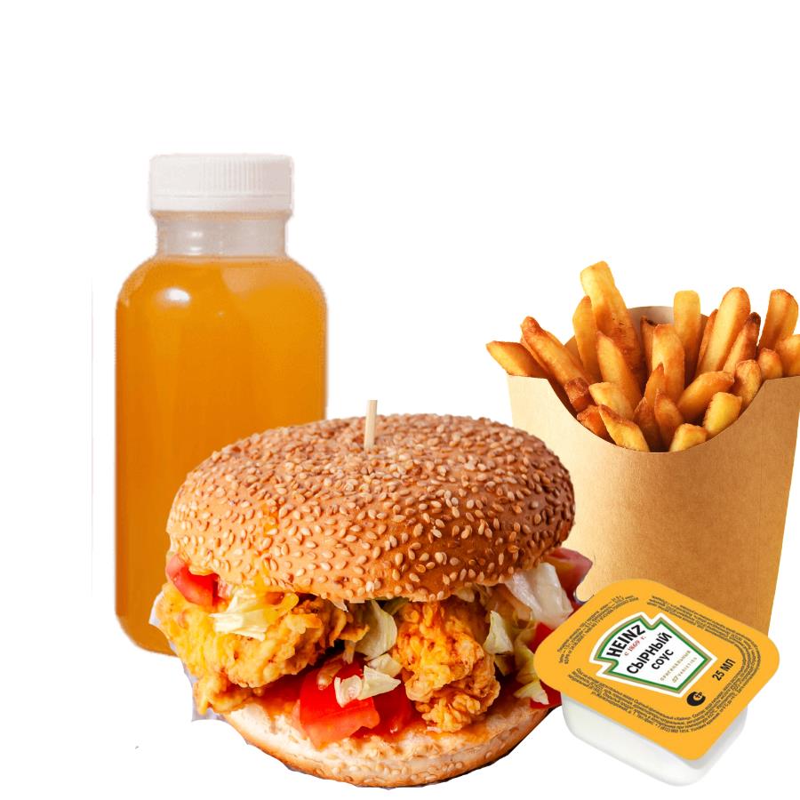 Спайси бургер комбо