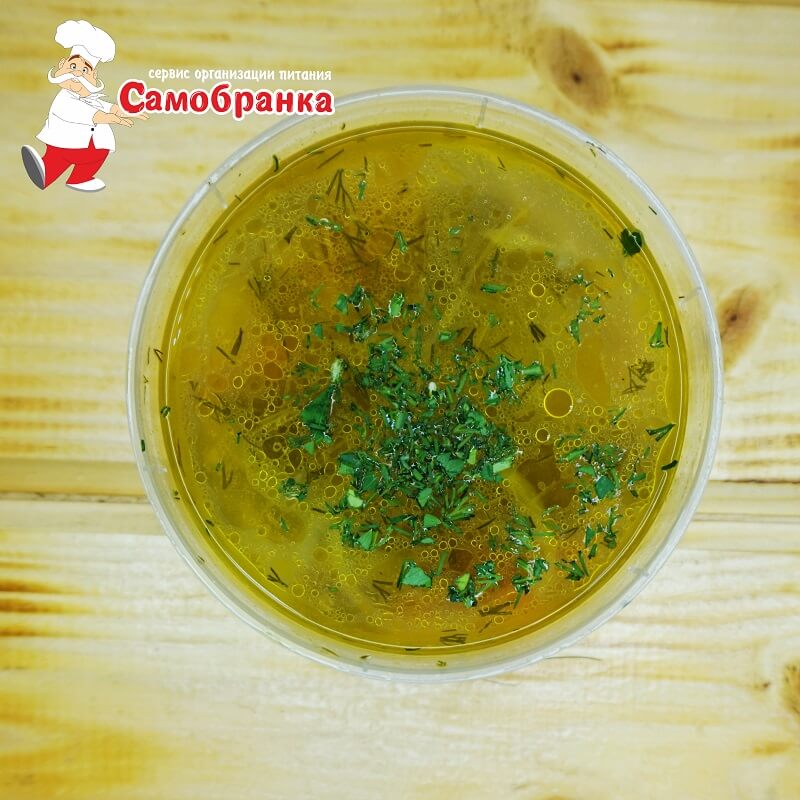 Суп картофельный с солеными грибами 250г