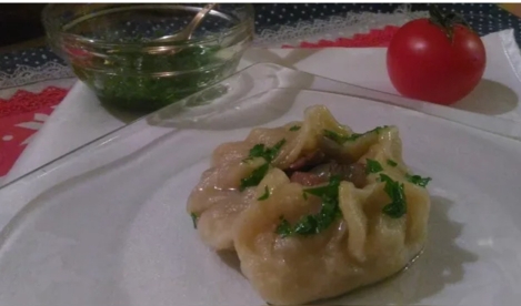 Манты с картофелем и грибами