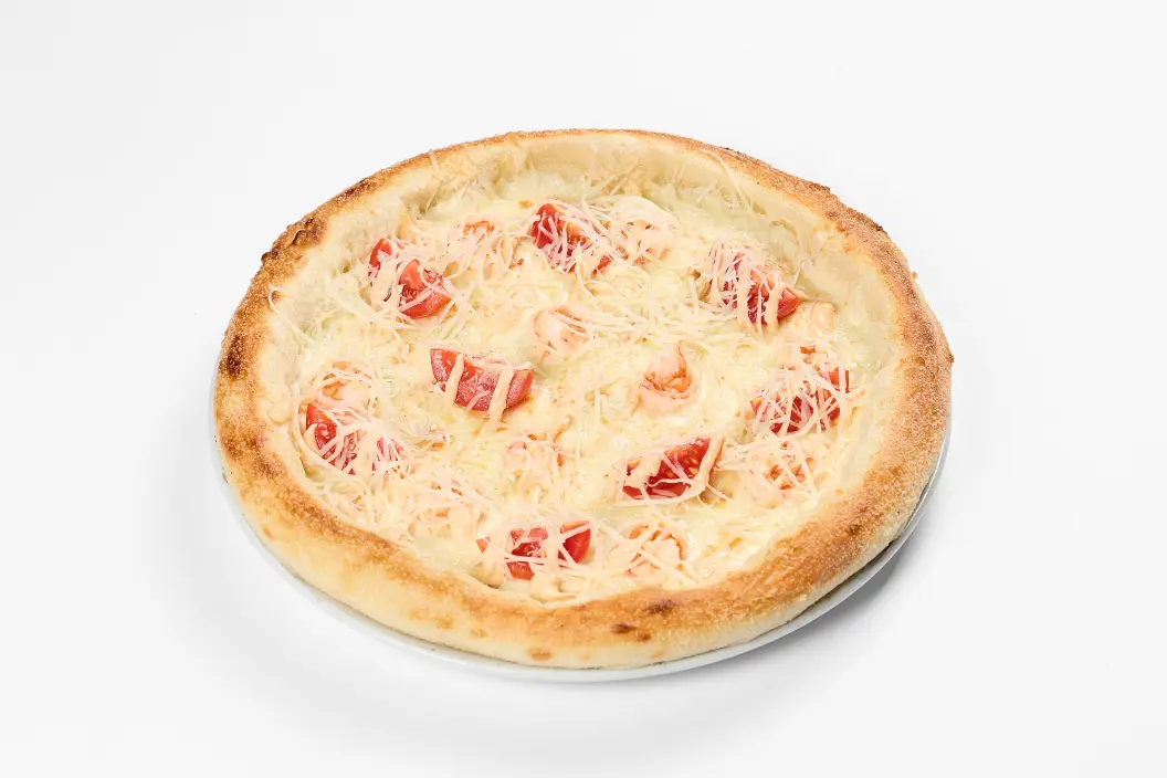 Пицца с креветками