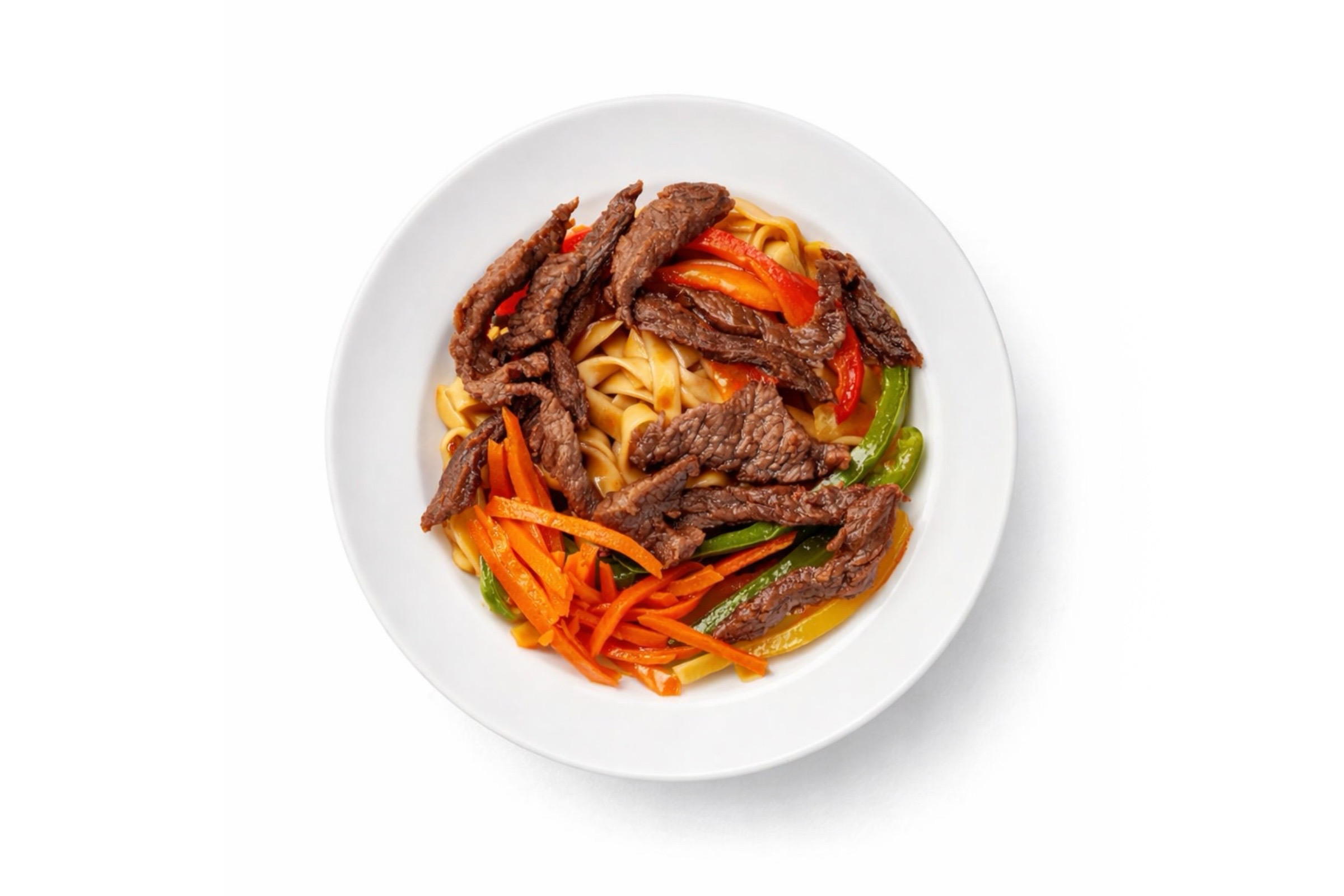 Удон с говядиной и овощами охлажденный