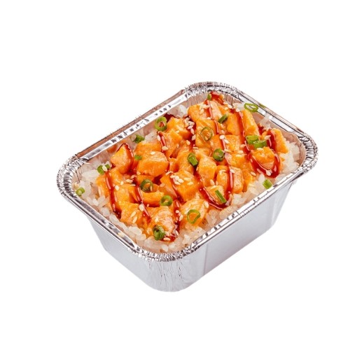 Бомбяо с лососем терияки