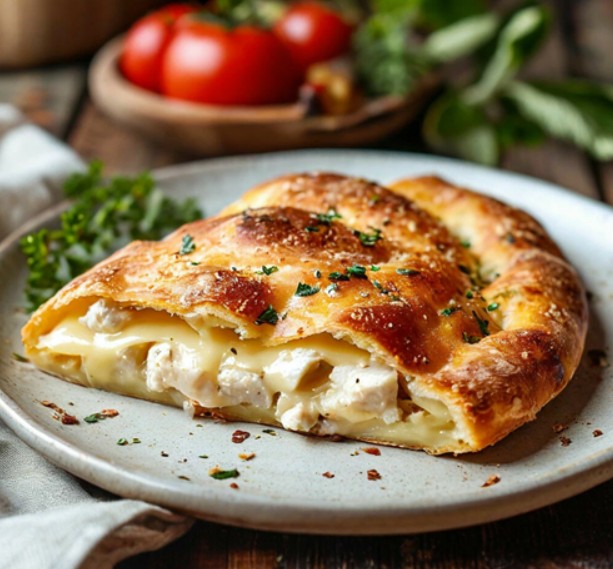 Кальцоне с курицей и сыром