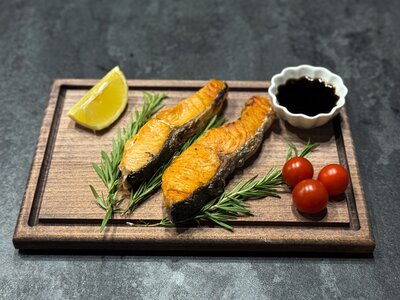 Семга на мангале