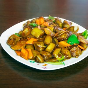№601 Тушеный баклажан, картофель, перец