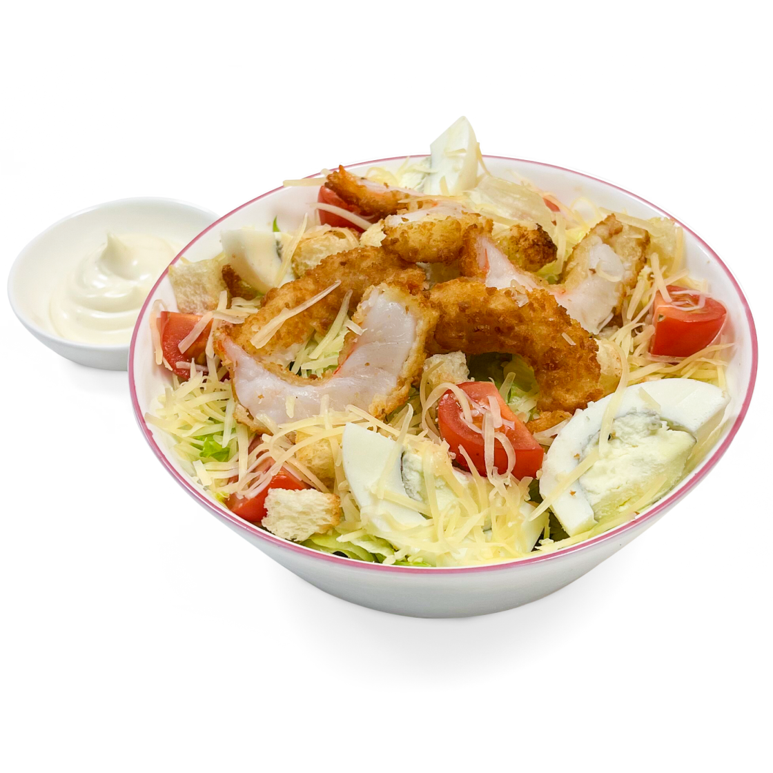 Салат Цезарь с креветкой