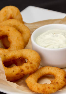 Микс из луковых и кальмаровых колец