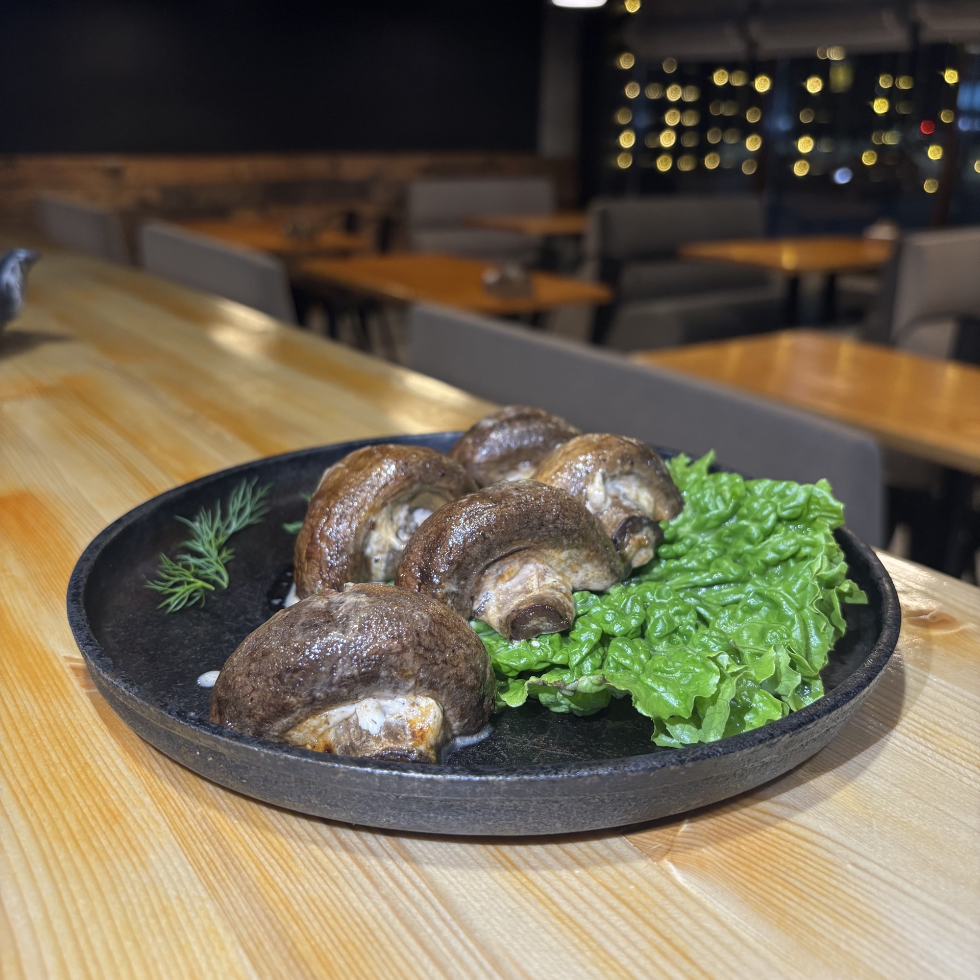 Шампиньоны на гриле