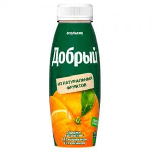 Сок Добрый Апельсин 0,33л.