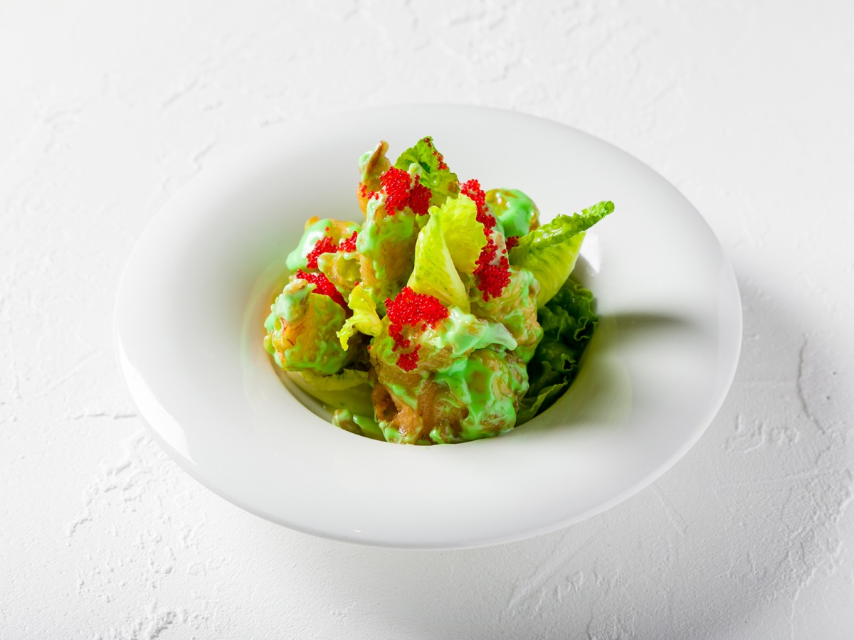 Креветки в соусе Васаби