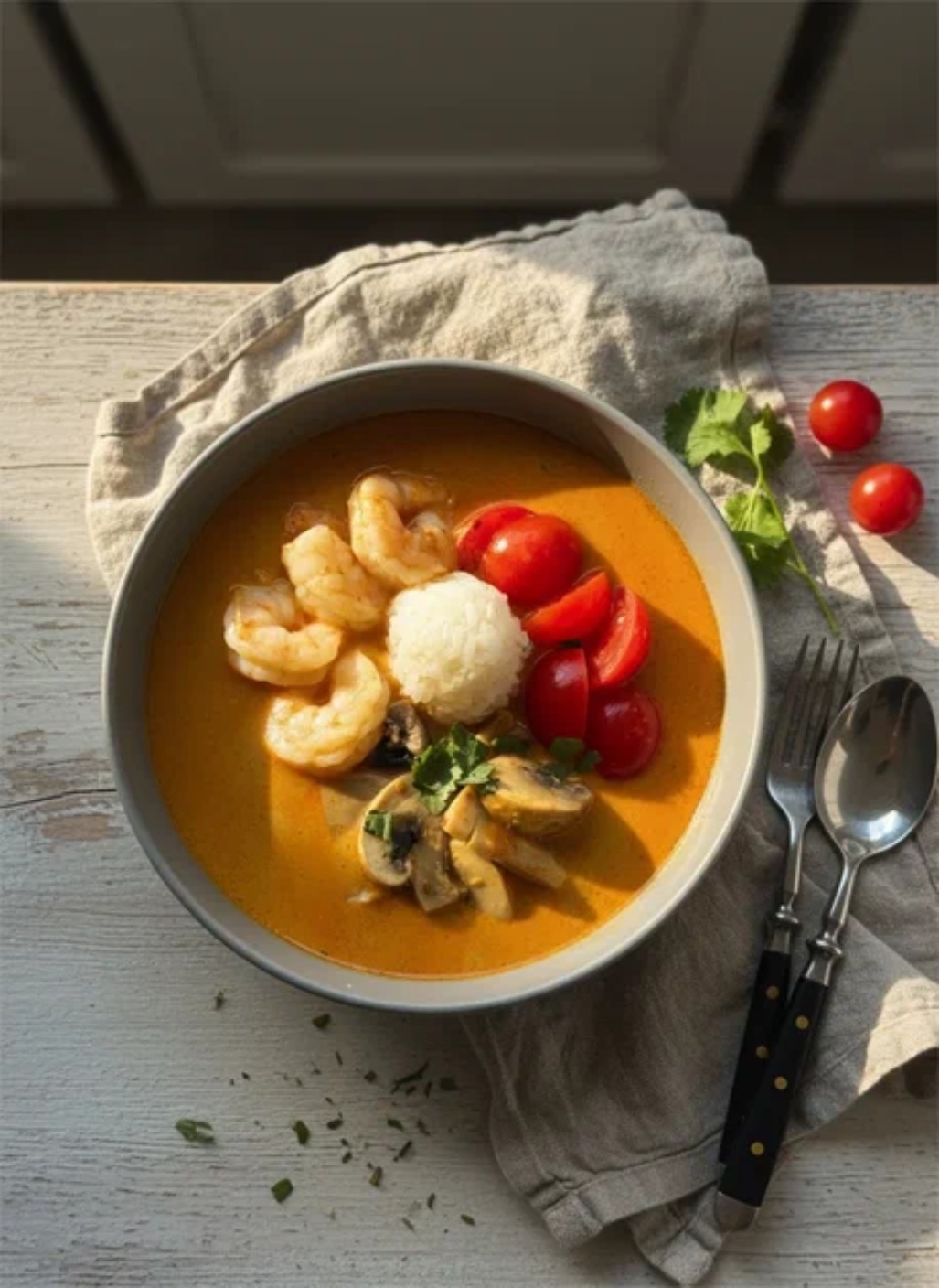 Том Ям с креветками