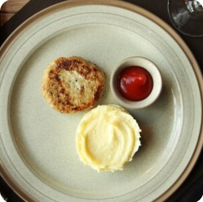 Куриная котлета с картофельным пюре