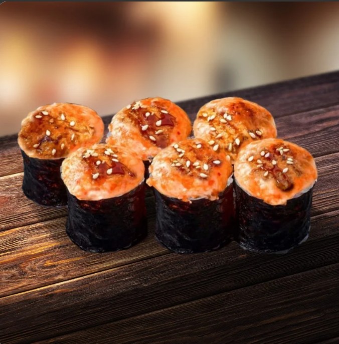 Мини роллы под сырным соусом (Морепродукты на выбор)