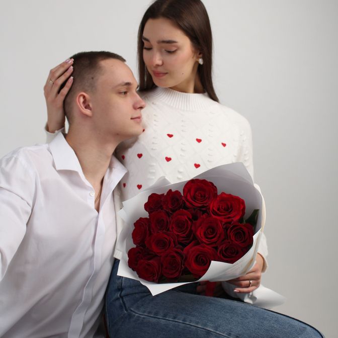 Букет из  красных роз 5шт