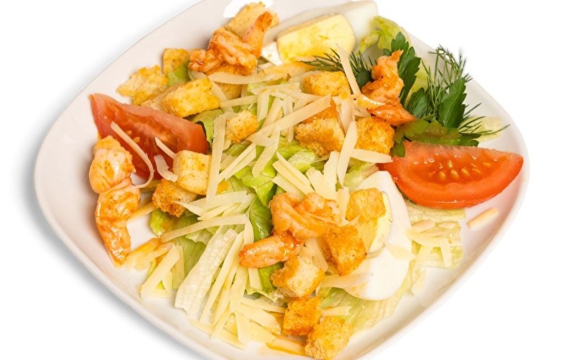 Салат «Цезарь» с креветкой